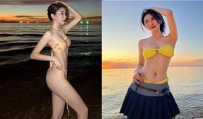 Раскрывающий сексуальный клип Линь Труонг в заливе Ha Long Bay