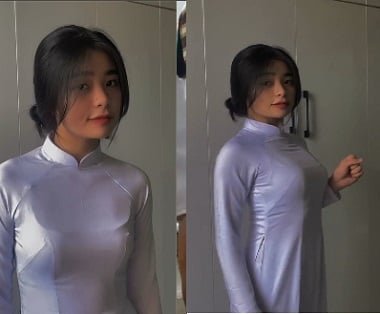 Сексуальное тело ученица в Ao Dai